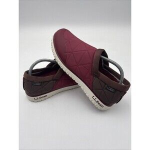 LL Bean Ultralight Primaloft Shoes Mens 10 M Red  Brown Waterproof Slip On Shoes